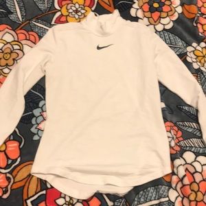White Dri-fit Nike Golf Long Sleeve Shirt